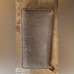 Kate Spade Shimmy Glitter  Large Continental Wallet Rose Gold used.